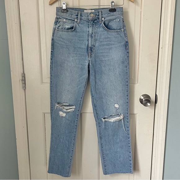 Slvrlake Sierra Light Wash Jeans Straight Leg 26 Distressed Valley of Fire - Picture 3 of 12